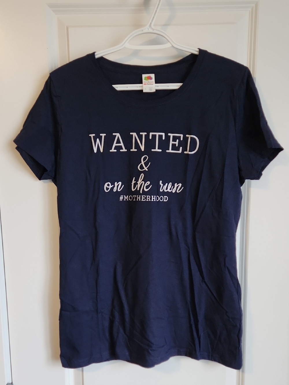 Navy "Wanted & on the run" Graphic Tee